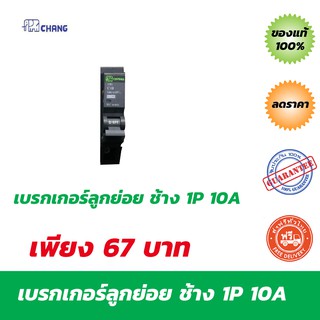 Chang ลูกย่อย 1P เซอร์กิตเบรคเกอร์ ตราช้าง 10A