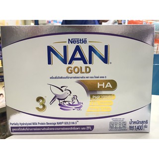 NAN GOLD HA 3 Partially Hydrolyzed Milk Protein Beverage แนน โกลด์ เอชเอ สูตร 3 เครื่องดื่มโปรตีนนม ขนาด 1400 กรัม