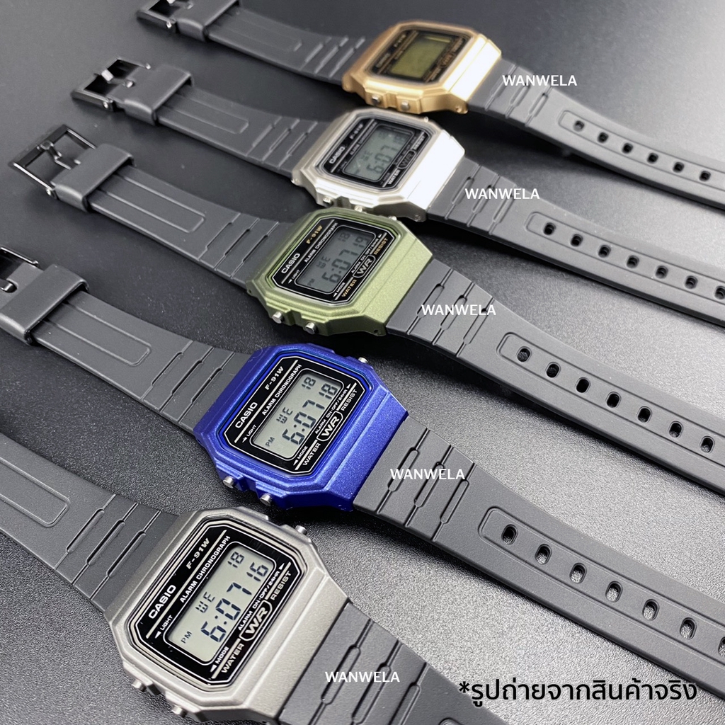ของแท้ นาฬิกาข้อมือ Casio รุ่น F-91 (F-91WM) พร้อมกล่อง