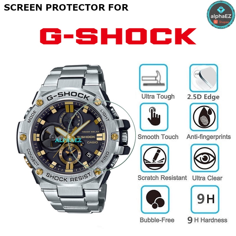 Casio G-Shock GST-B100D-1A9 Series 9H Watch Screen Protector Cover GSTB100 Hardened Tempered Glass S