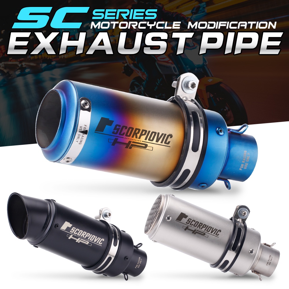 SC exhaust motorcycle cylinder modified exhaust pipe 250SR Z900 duke390 R6 R1 R3 MT07