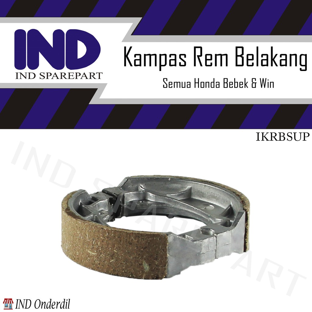 ผ้าเบรคหลัง/รองเท้าเบรคสําหรับ Honda Bebek Supra X 125/Revo/Supra Fit/Blade/Grand/Win/Karisma/Prima