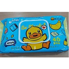 ทิชชู่เปียกเป็ด Jaxx ❤️❤️ Jaxx B.Duck ❤️❤️ขนาด 40 แผ่นพร้อมฝาปิด โฉมใหม่