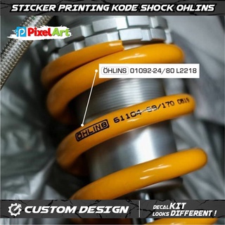 สติกเกอร์ พิมพ์ลายโค้ด SHOCK OHLINS