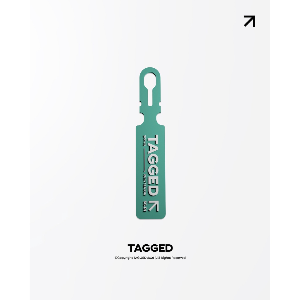Tagged - ป้ายยาง สีเขียว สีขาว