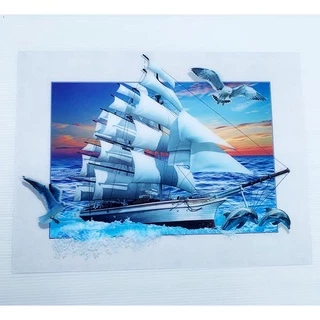 PVC รูปภาพมงคล 30X40CM เสริมฮวงจุ้ย ภาพแต่งบ้าน 3มิติสีสันสวยงาม แผงแข็งแรงคงทน PB.