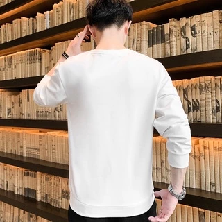 เสื้อแขนยาวกันหนาวทรงหลวม เสื้อสเวตเตอร์สไตล์เกาหลีสำหรับผู้ชาย แฟชั่น ผ้านุ่มเนื้อหนา ใส่สบาย