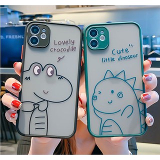 -พร้อมส่งในไทย-เคสซิลิโคนลายการ์ตูนด้านขอบสี  ใช้สำหรับIPทุกรุ่น#854-