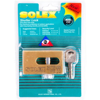 กุญแจลูกปืน SOLEX CO-50 50 มม.SOLEX 50MM CO-50 PB PADLOCK