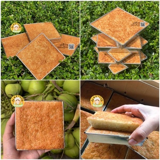 ขนมบ้าบิ่นมะพร้าวอ่อน ราคา 3 ถาด 100 บาท เนื้อมะพร้าวเน้นๆ