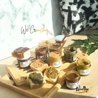 Wealthy Pack3 ออริจินัล ช็อคโกแลต มัจฉะ (มีทั้งหวานน้อยและไม่หวาน) Crunchy peanut butter Original chocolate Matcha 100g low sugar