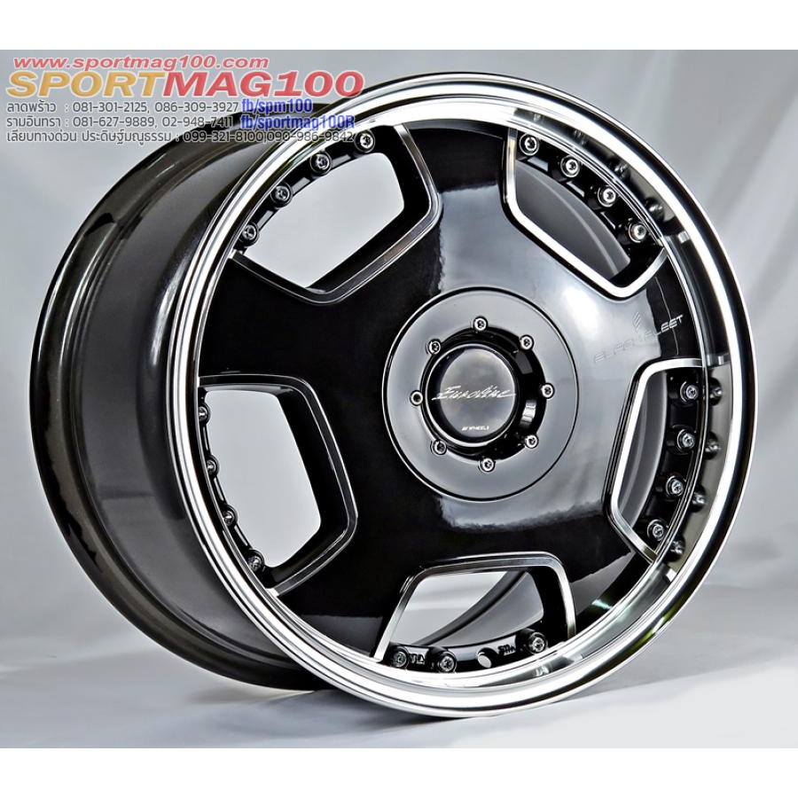 ล้อแม็กซ์ Euroline WG-F2 สีดำขอบเงา 7.5-17นื้ว 5รู108/114 ET42 [17460]