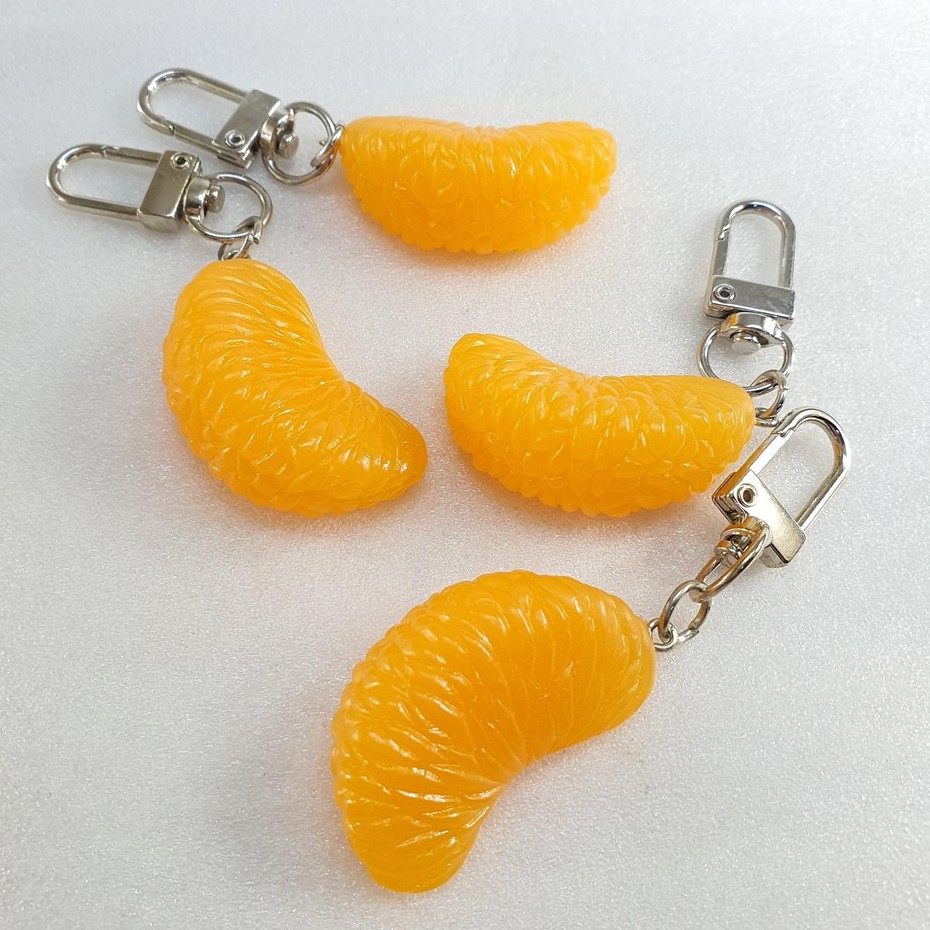 [พร้อมส่ง] พวงกุญแจน้อนส้ม น่ารัก / พวงกุญแจส้ม ส้ม คล้องกุญแจ รูปผลไม้