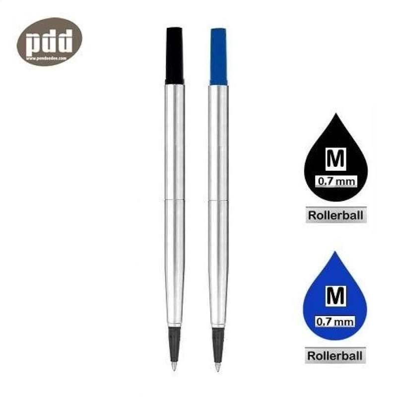 2 ชิ้น ไส้ปากกา โรลเลอร์บอล Parker Style น้ำเงิน ดำ