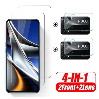 1To4 Protective Glass For Xiaomi Poco X4 Pro 5G Camera Glass Poko Pocco Poxo Poxo Little X3 X4Pro 4X X 4 PocoX4 Pro NFC Len Film