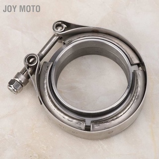 Joy Moto 2.25 นิ้วเทอร์โบท่อไอเสียท่อสแตนเลส V-Band Clamp 2 ชิ้น