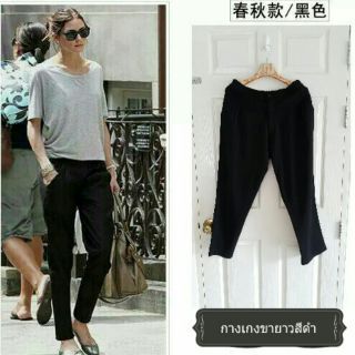 กางเกงทำงานผ้าอานาโกะสีดำ  ไซส์ใหญ่