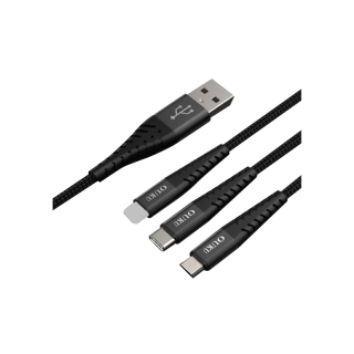 สายชาร์จ OUKU X7 5A DATA CABLE สายถัก สำหรับ L/Micro USB/Type C ชาร์จเร็วมาก สายไม่ขาดง่าย 1 เมตร