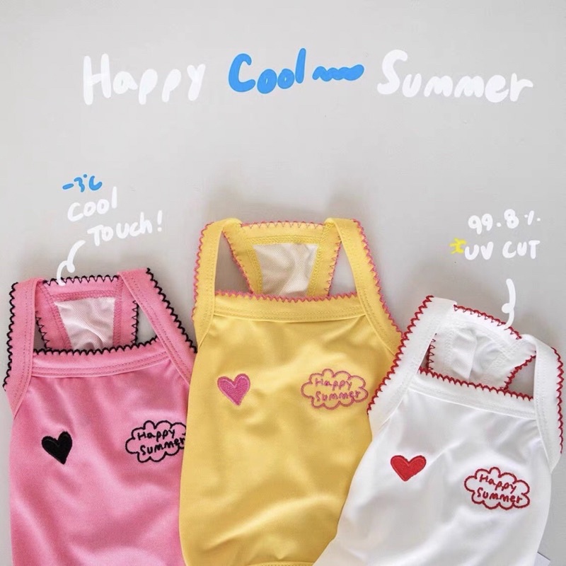 ♡พร้อมส่ง♡ summer tank top ☀️🌈 เสื้อสายเดี่ยว สีสดใส เสื้อผ้าสัตว์เลี้ยง