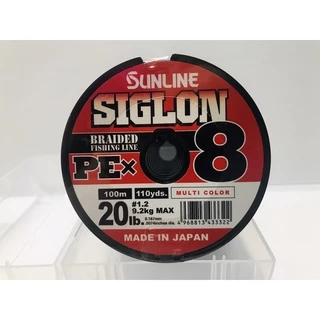 สาย Sunline Siglon Braided Fishing Line PEx8 / สาย PE Sunline Siglon ถัก 8 ม้วนละ 100 เมตร