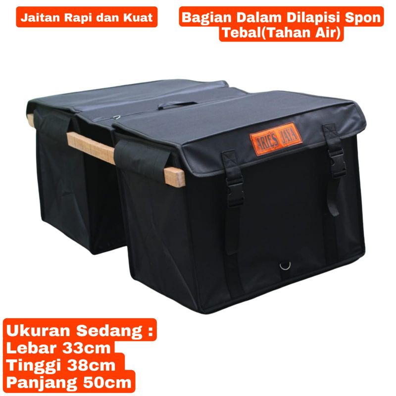 Mail Bag Obrok Courier Sales Waterproof Motorcycle Bag Rengkek Bag Cargo Bag Aries Jaya - Medium