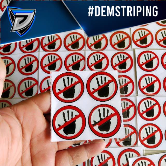THAILAND STACKED CUTTING STICKER WARNING DOLT TOUCH DONT TOUCH คุณภาพดีที่สุด