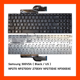 Keyboard Samsung 300V5A Black US แป้นพิมพ์ ภาษาอังกฤษ ฟรีสติกเกอร์ไทย-อังกฤษ