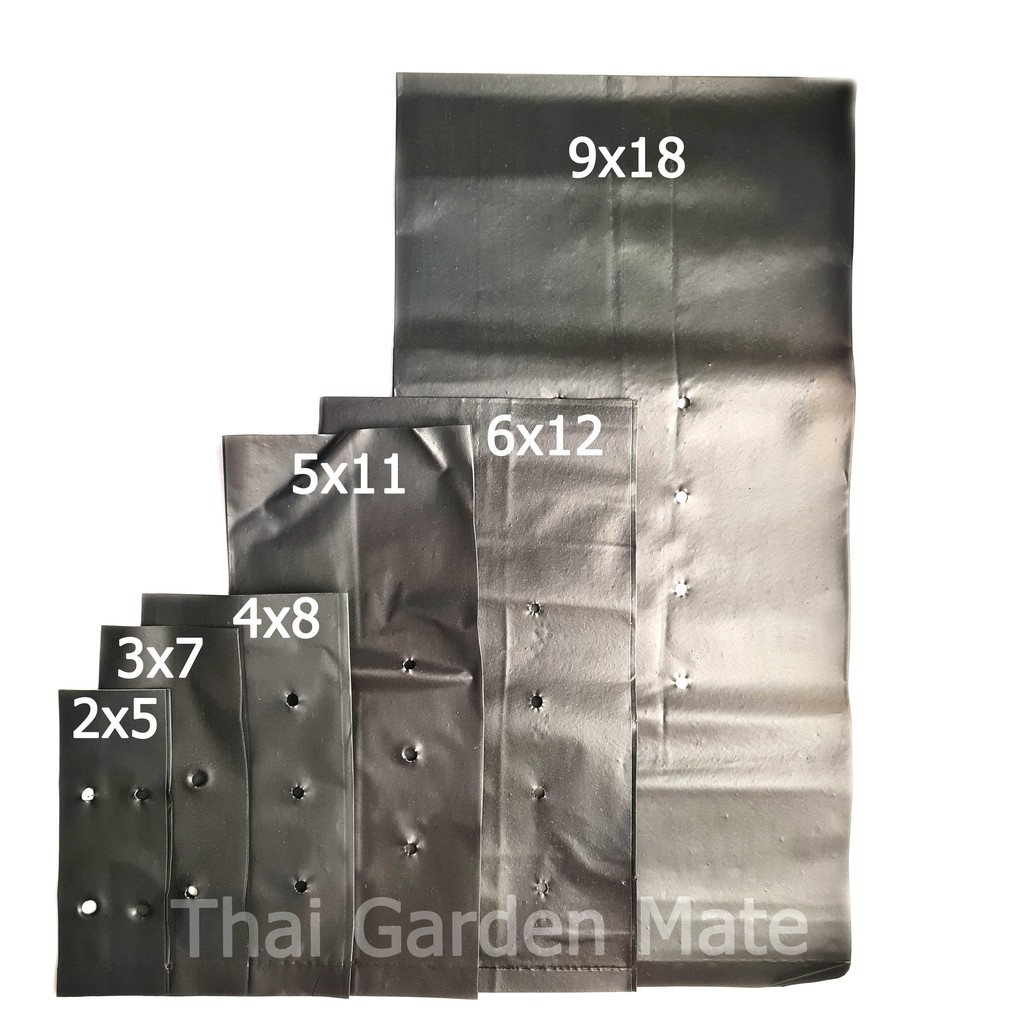 TGM ถุงเพาะชำสีดำ (500 กรัม) กระถางปลูกต้นไม้ 2 ถึง 9 นิ้ว