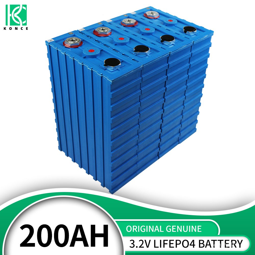 แบตเตอรี่，Lifepo4 1/4/8/16/32PCS 3.2V 200Ah LiFePO4 Rechargeable Plastic Lithium Iron Phosphate Battery Solar DIY Cell f