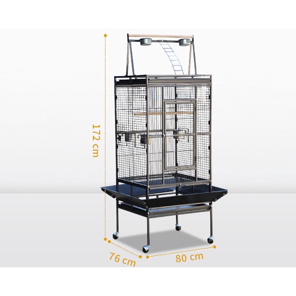 กรงนก เคลือบกันสนิม 2ขนาด 76x80x172/41x41x151 cm สามารถเลี้ยงได้ทุกขนาด เล็ก กลาง ใหญ่ ได้ครบตามรูป