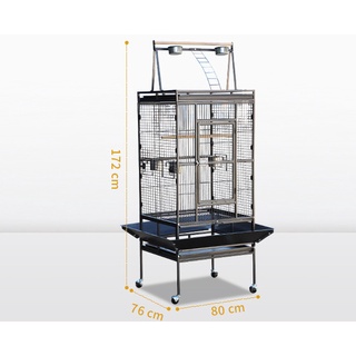 กรงนก เคลือบกันสนิม 2ขนาด 76x80x172/41x41x151 cm สามารถเลี้ยงได้ทุกขนาด เล็ก กลาง ใหญ่ ได้ครบตามรูป