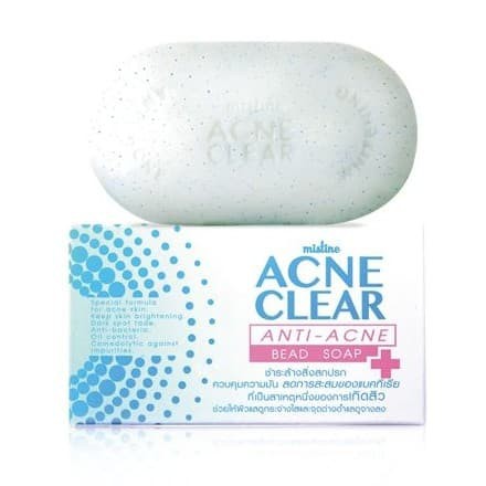 Mistine Acne Clear Anti Acne Bead Soap 70g. มิสทิน แอคเน่ เคลียร์ แอนตี้ แอคเน่ บีท โซป สบู่ทำความสะ