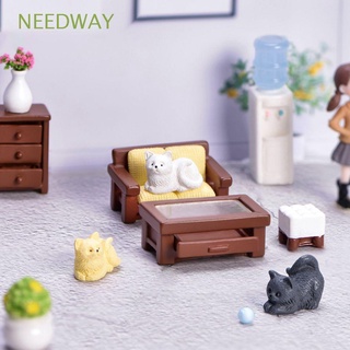 Needway โมเดลเตียงจําลอง รูปเก้าอี้บอนไซ เฟอร์นิเจอร์ เก้าอี้ งานฝีมือ ขนาดเล็ก DIY สําหรับตกแต่งโต๊ะ ของขวัญเด็ก 1 ชิ้น