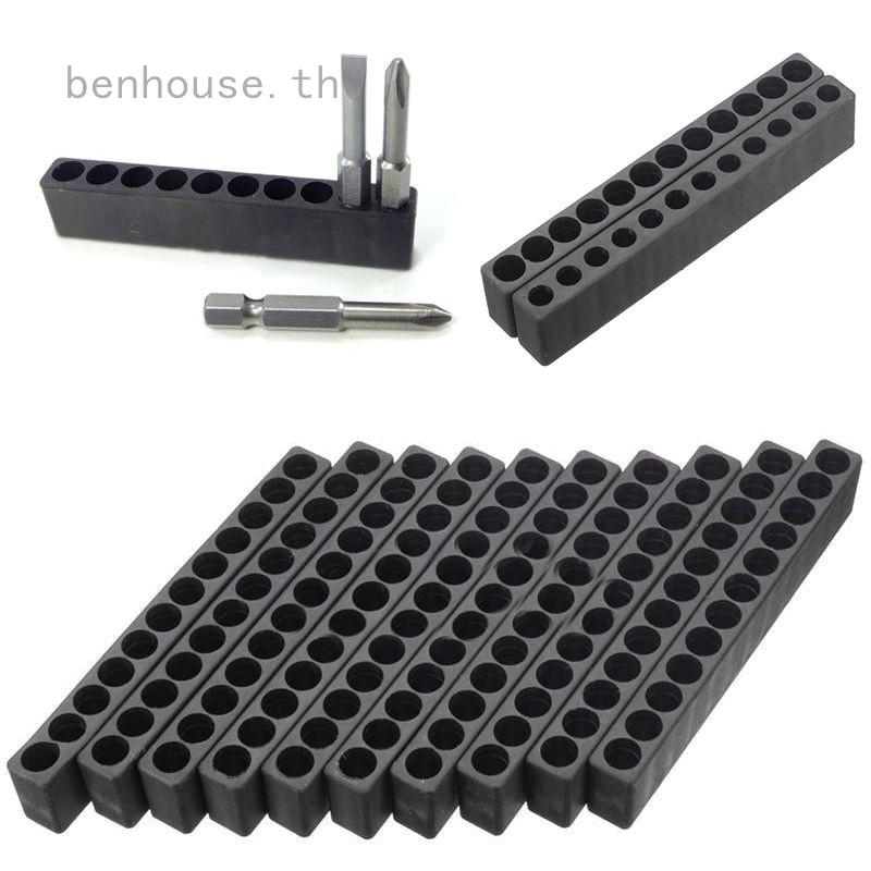 10\/12 Holes Hex Shank Screwdriver Bit Holder Plastic Screwdriver Head Storage Drill Bit Stand For Power Accessories
