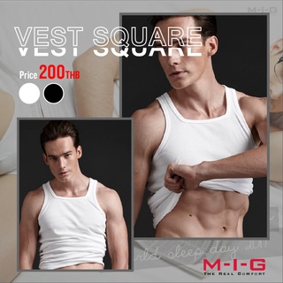 M-I-G Vest Square เสื้อกล้ามคอเหลี่ยมรุ่นเวส สแควร์ mens underwear