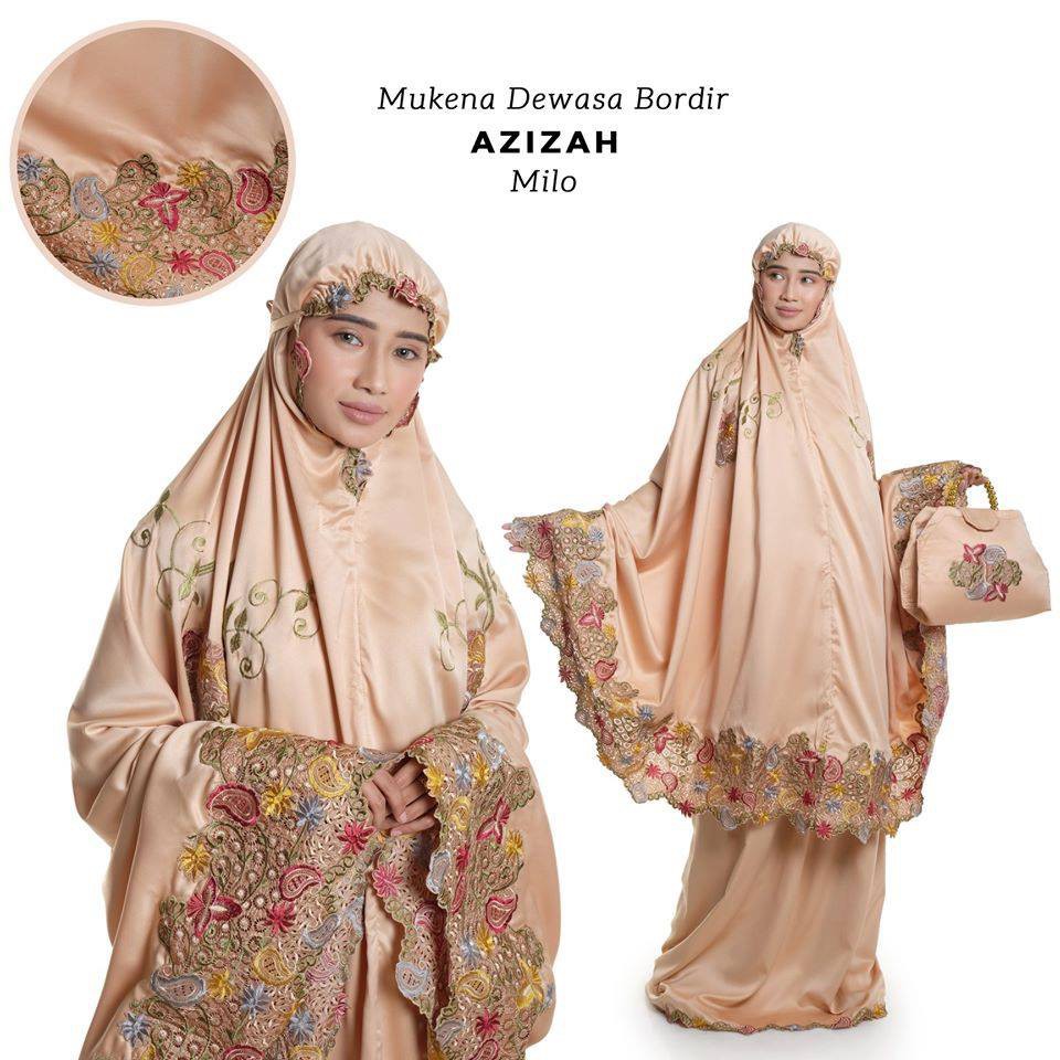 Mukena รองเท้าผ้าใบลําลองสําหรับผู้ใหญ่เย็บปักลาย AZIZAH - Pusat.mukena ...