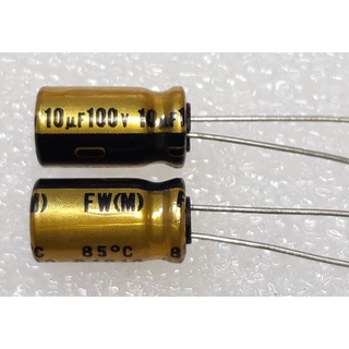 Nichicon FW 10uf 100v capacitor ตัวเก็บประจุ คาปาซิเตอร์