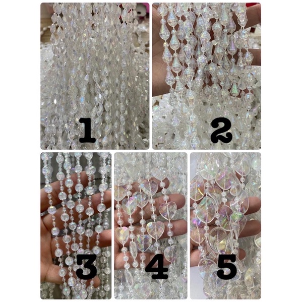คริสตัลเส้นเมตรละ40บาท3เมตร100บาท