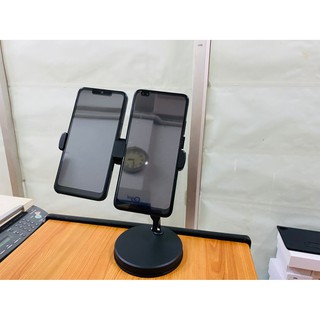 Double Phone Holder Multifunctional Bracket of Desktop ขาตั้งโทรศัพท์มือถือบนโต๊ะได้พร้อมกัน 2 เครื่อง