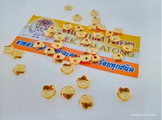 อุปกรณ์แต่งสร้อย สร้อยพระ สร้อยคอฝาครอบทองเลเซอร์แท้ มี2ไซร์ใส่เชือก 1.5มิล 2มิล สามารถเเจ้งได้ในเเชทได้เลยคะ