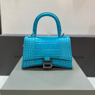 กระเป๋าสะพายข้าง บาเรนเซีย HOUR GLASS SIZE S CROC BAG Size 19cm