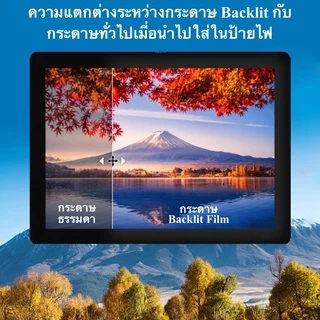กระดาษงานพิมพ์ป้ายไฟ Backlit film ชุด 20 แผ่น A3 A4 พร้อมส่งในไทย