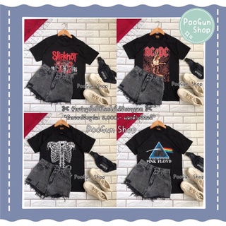 Set2ชิ้น ชุดเซ็ต เสื้อยืดสกรีนลานวินเทจ + กางเกงยีนส์ ขาสั้น เซทวินเทจ ชุดเซ็ต ♾ PooGun Shop ♾