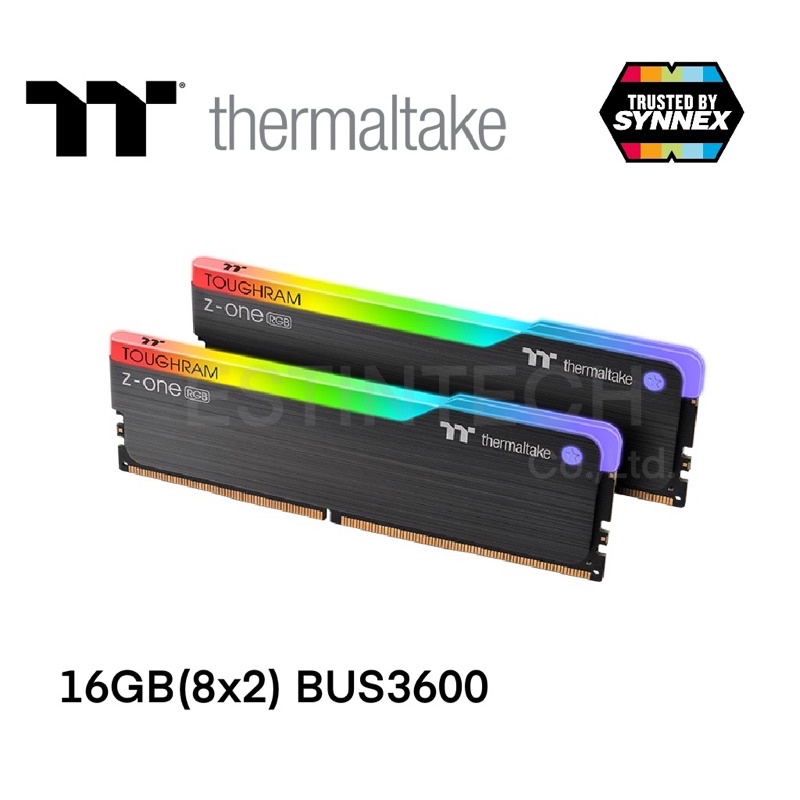 RAM(แรม) DDR4 16GB(8x2) BUS3600 ThermalTake TOUGHRAM Z-ONE RGB (R019D408GX2-3600C18A)