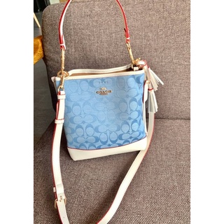 COACH MOLLIE BUCKET BAG IN SIGNATURE CHAMBRAY ((CA583)