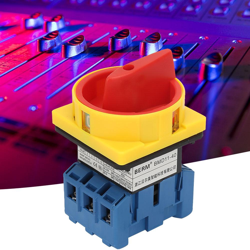 40A/63A Load Circuit Breaker Switch 3-Pole 2-Position Rotary Cam On-Off ...