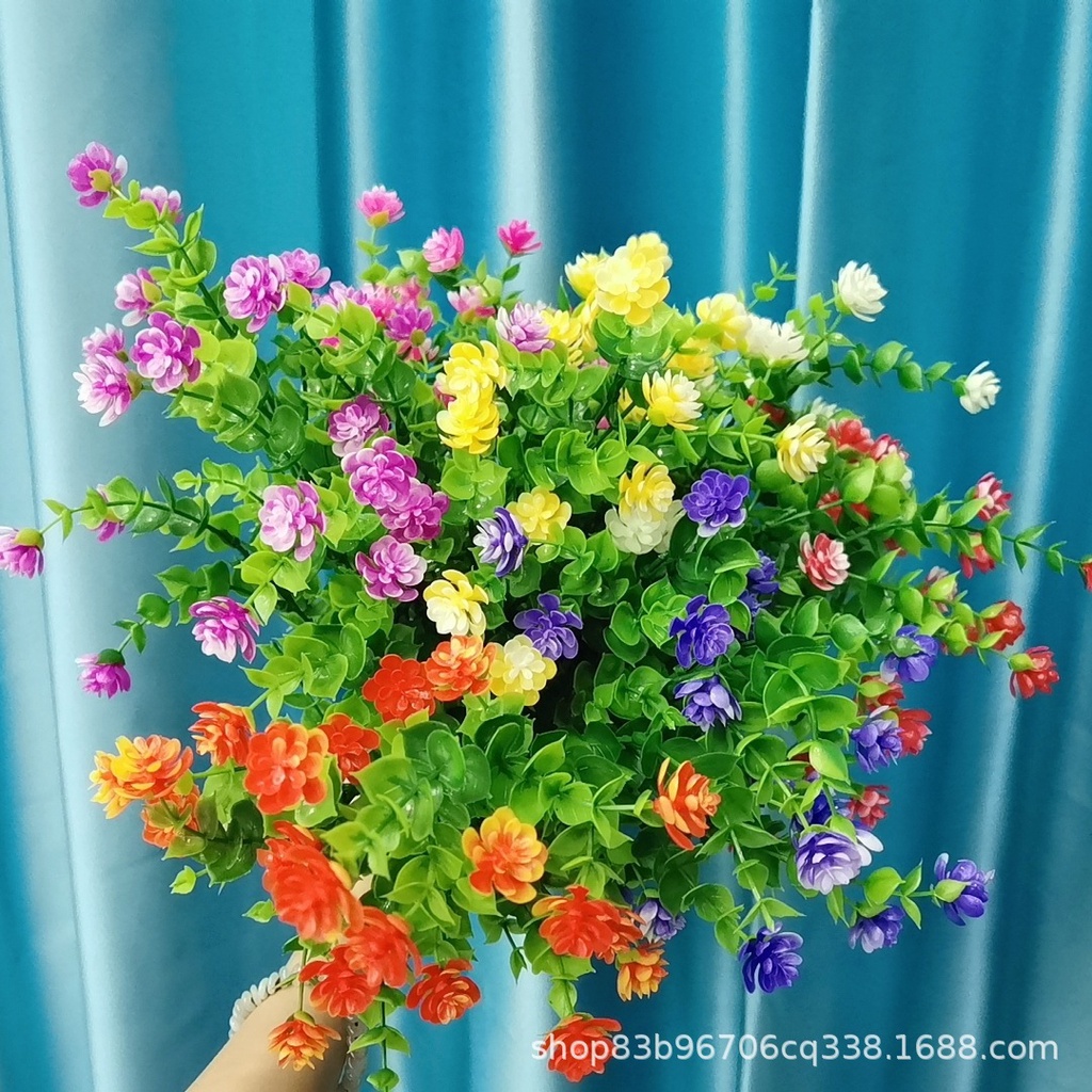 ดอกไม้ประดิษฐ์ พลาสติกเทียม ทนรังสียูวี สําหรับแขวนตกแต่งบ้าน สวน งานแต่งงาน ในร่ม และห้องครัว