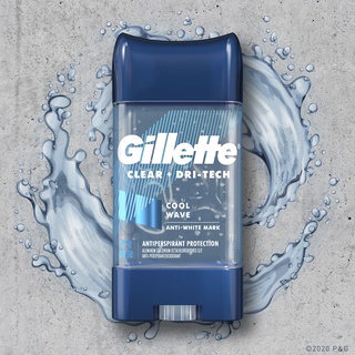 Gillette® Clear Gel + Dri Tech Antiperspirant/Deodorant, Cool Wave 107g ยิลเลตต์ เจลใส ระงับกลิ่นกาย สำหรับผู้ชาย