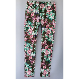 Forever21  skinny floral printed กางเกงสกินนี่ ลายปริ้นท์