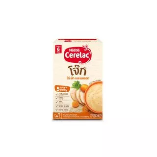 [อาหารเสริมสำหรับเด็ก] NESTLE CERELAC ซีรีแล็ค อาหารเสริมสำหรับทารกและเด็กเล็ก: 6 เดือน - 1 ปี ขนาด 200 กรัม x24 (ยกลัง)